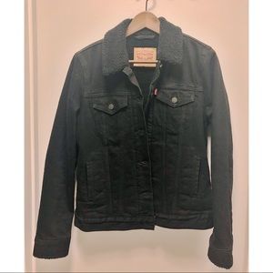 Cotton black warm jacket